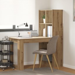 vidaXL Bureau Artisan Eiken Bewerkt hout 122 x 67 x 145 cm
