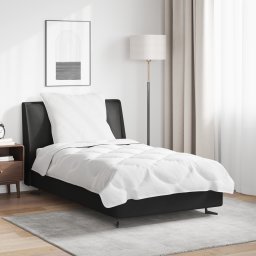 vidaXL Dekbed Set met kussen 2 st Wit Microfibre