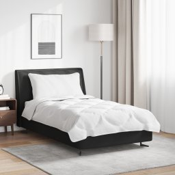 vidaXL Dekbed Set met kussen 2 st Wit Microfibre