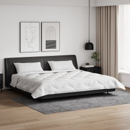 vidaXL Dekbed met Kussens 3 st Wit Microfiber en Dons Feather