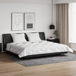 vidaXL Dekbed met Kussens 3 st Wit Microfiber en Dons Feather