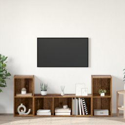 vidaXL Tv-meubelset 3 st Bruin Bewerkt hout