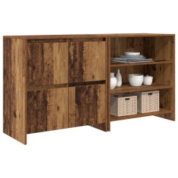 vidaXL Dressoir 2 pcs Oudhout 70 x 41 x 75 cm Bewerkt hout