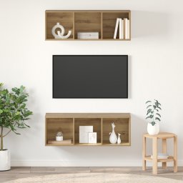 vidaXL Tv-meubelset 2 st Artisan Eiken Bewerkt hout