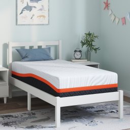 vidaXL Matras Wit en Grijs 80 x 160 cm Jacquard stof