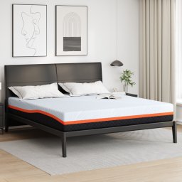 vidaXL Matras Wit en Grijs 180 x 200 cm Jacquard stof