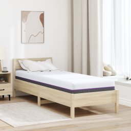 vidaXL Traagschuimmatras Medium 80 x 200 cm Wit en Grijs