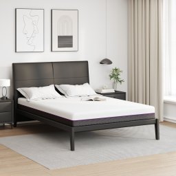 vidaXL Traagschuimmatras Medium 140 x 190 cm Wit en Grijs