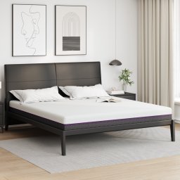 vidaXL Traagschuimmatras Medium 180 x 200 cm Wit en Grijs