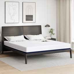 vidaXL Matras Wit en Blauw 180 x 200 cm Jacquard stof