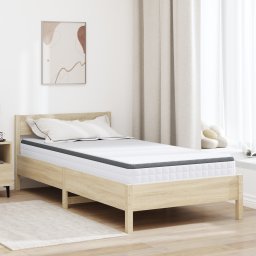 vidaXL Matras Wit en Grijs 90 x 200 cm Bonell Veer