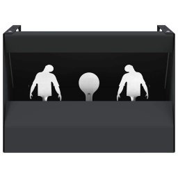 vidaXL Kogel Trap Box Zwart 29 x 22 x 20 cm Staal
