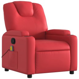 vidaXL Massagestoel verstelbaar kunstleer rood