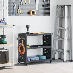 vidaXL Gereedschapswagen Antraciet 75 x 35 x 73 cm Koudgewalst staal
