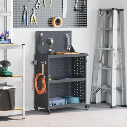 vidaXL Gereedschapswagen Antraciet 65 x 35 x 111 cm Koudgewalst staal