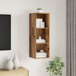 vidaXL Tv-meubelset 37 x 37 x 107 cm Oud Hout Bewerkt hout