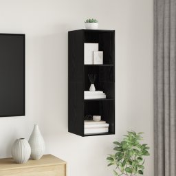 vidaXL Tv-meubelset 37 x 37 x 107 cm Zwart Eiken Bewerkt hout