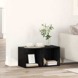 vidaXL Tv-meubelset 2 st Zwart Bewerkt hout