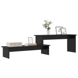 vidaXL Tv-meubelset 180,5 x 30 x 43 cm Zwart Eiken Bewerkt hout