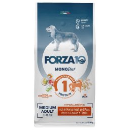 12kg Horse & Pea Medium & Toy Forza10 Droog hondenvoer