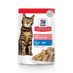24x85g Feline Adult Zeevis maaltijdzakjes Hill's Science Plan Kattenvoer