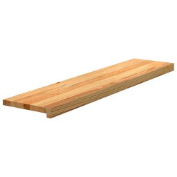 vidaXL Traptreden 2 st 110x25x2 cm massief eikenhout lichtbruin