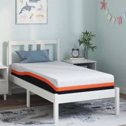 vidaXL Matras Wit en zwart 80 x 160 cm Jacquard stof