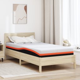 vidaXL Matras Wit en zwart 90 x 200 cm Jacquard stof