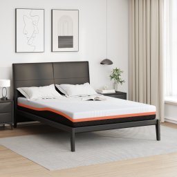 vidaXL Matras Wit en zwart 140 x 190 cm Jacquard stof
