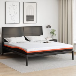 vidaXL Matras Wit en zwart 180 x 200 cm Jacquard stof