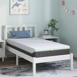 vidaXL Matras Wit en Grijs 80 x 160 cm Jacquard stof