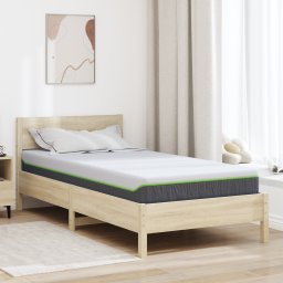 vidaXL Matras Wit en Grijs 90 x 190 cm Jacquard stof