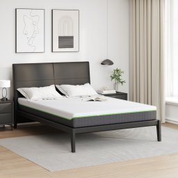 vidaXL Matras Wit en Grijs 140 x 200 cm Jacquard stof