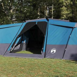 vidaXL Gezinstent 16-persoons Waterdicht Blauw taft