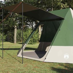 vidaXL Camping Tent 10-persoons Waterdicht Groen taft