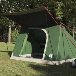 vidaXL Camping Tent 2-persoons Waterdicht Groen taft