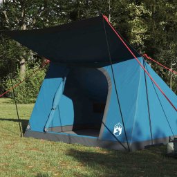 vidaXL Camping Tent 2-persoons Waterdicht Blauw taft