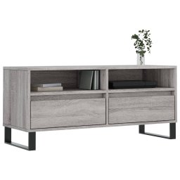 vidaXL Tv-meubel 100x34,5x44,5 cm bewerkt hout grijs sonoma eikenkleur