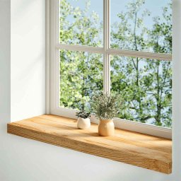 vidaXL Vensterbanken 2 st 70x30x2 cm massief eikenhout lichtbruin