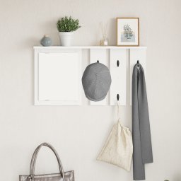 vidaXL Wandgemonteerde kapstok Muurmontage Wit 85 x 10 x 45 cm