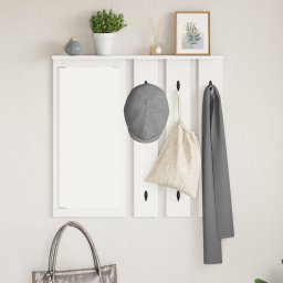 vidaXL Wandgemonteerde kapstok Muurmontage Wit 84 x 10 x 80 cm