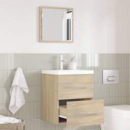 vidaXL Badkamermeubelset met lade met opslag Bruin 41 x 38,5 x 48 cm