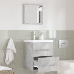 vidaXL Badkamermeubelset met lade met opslag Grijs 41 x 38,5 x 48 cm