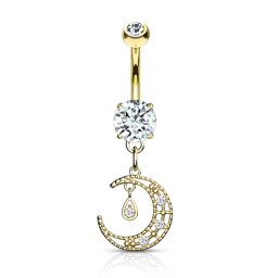 Piercing Moon Crescent - goud