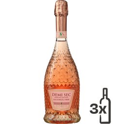 Bosio Demi Sec Sparkling Rosé 0.0% (3 flessen)