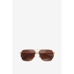 Jacquemus zonnebril Aviador JAC67C1SUN yellow gold/light gold