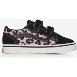 Schoenen Vans Old Skool V Leopard- Baby Zwart/roze Unisex 21