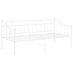 vidaXL Slaapbank metaal wit 90x200 cm