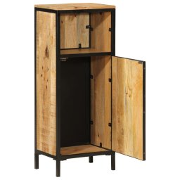vidaXL Badkamerkast 40x27x90 cm massief mangohout en ijzer