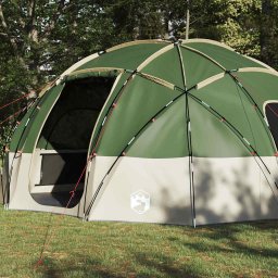 vidaXL Koepeltent met dak met opslag Groen 475 x 475 x 235 cm taft
